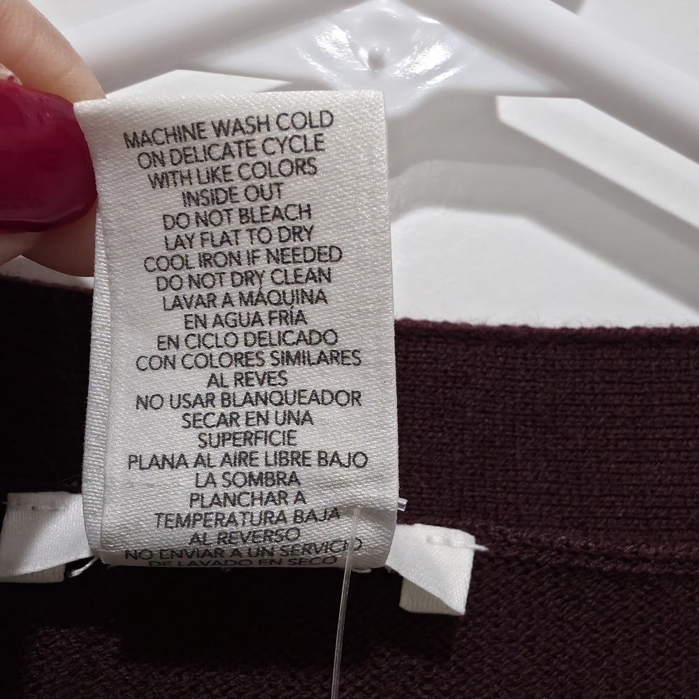 Matty M Deep Burgundy Open Cardigan - Picture 3 of 3